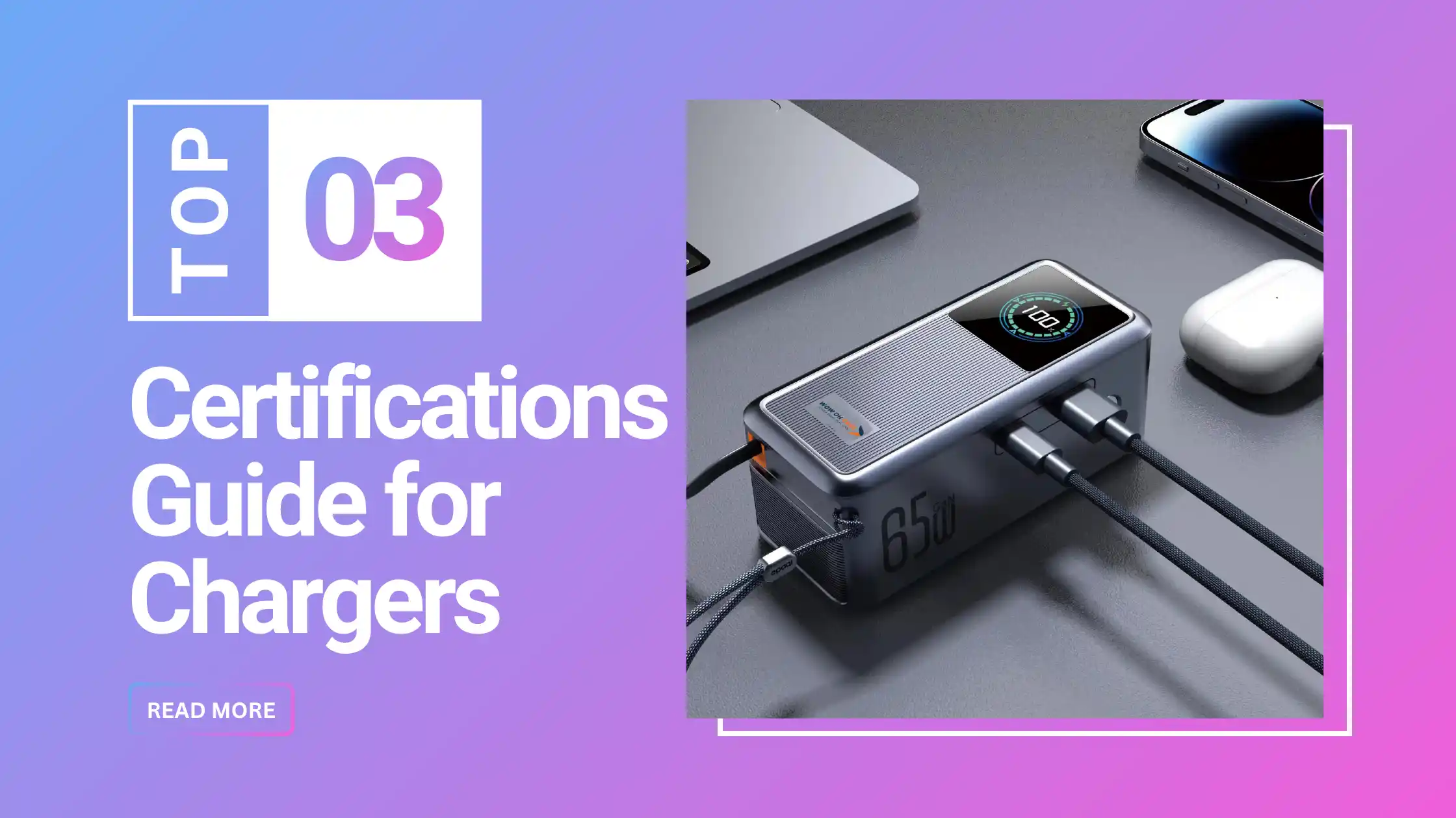 WoWoH Cool chargers with UL, CE, and FCC certification marks for global markets - US EU compliance