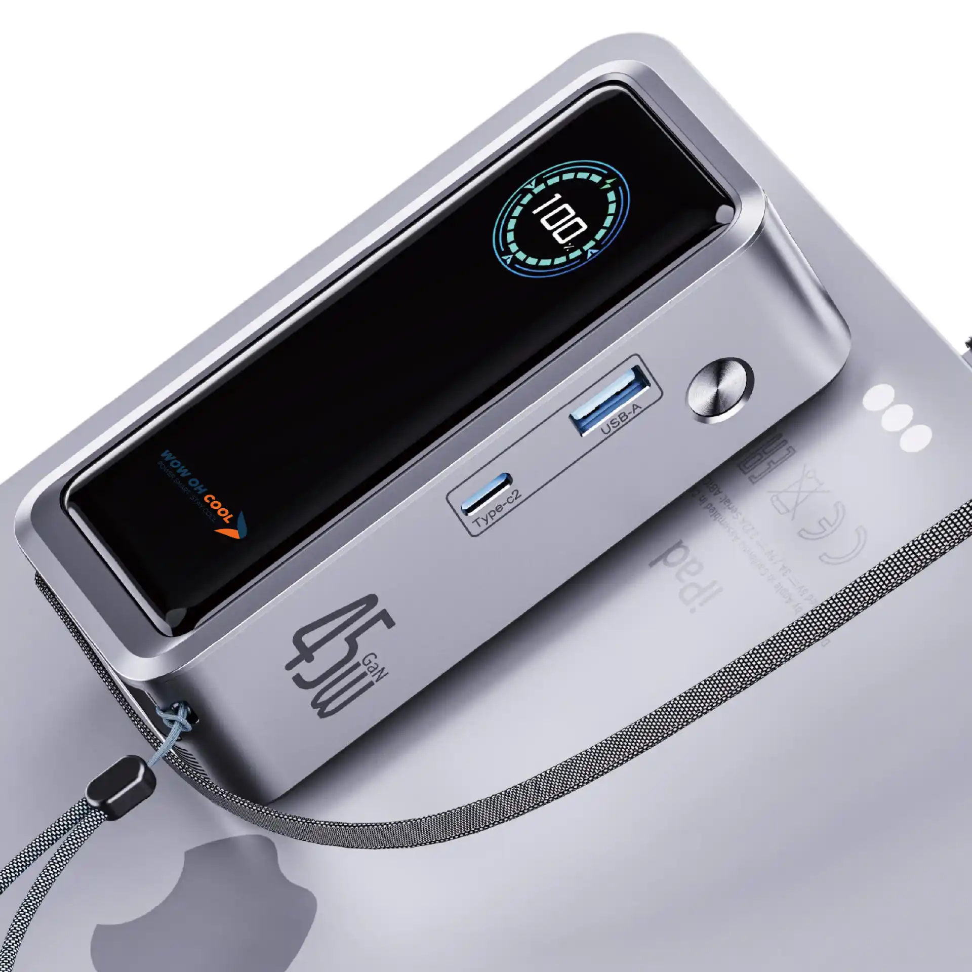 WOWOHCOOL 45W 2-in-1 GaN Power Bank and Wall Charger 10000mAh