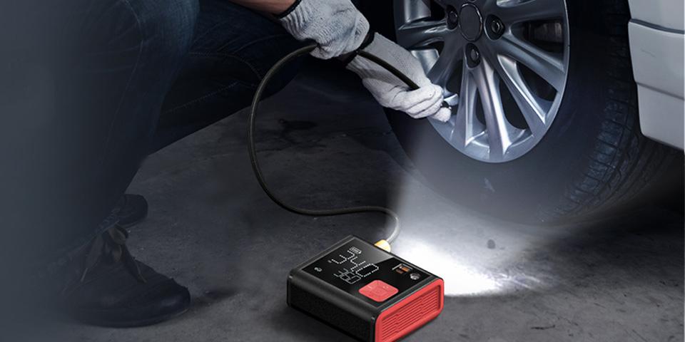 Portable air pumps by WOWOHCOOL for convenient tire and equipment inflation.